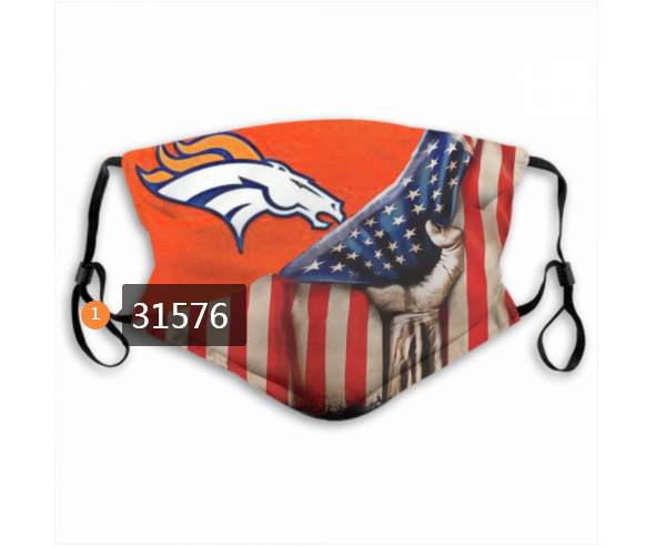 NFL 2020 Denver Broncos #10 Dust mask with filter